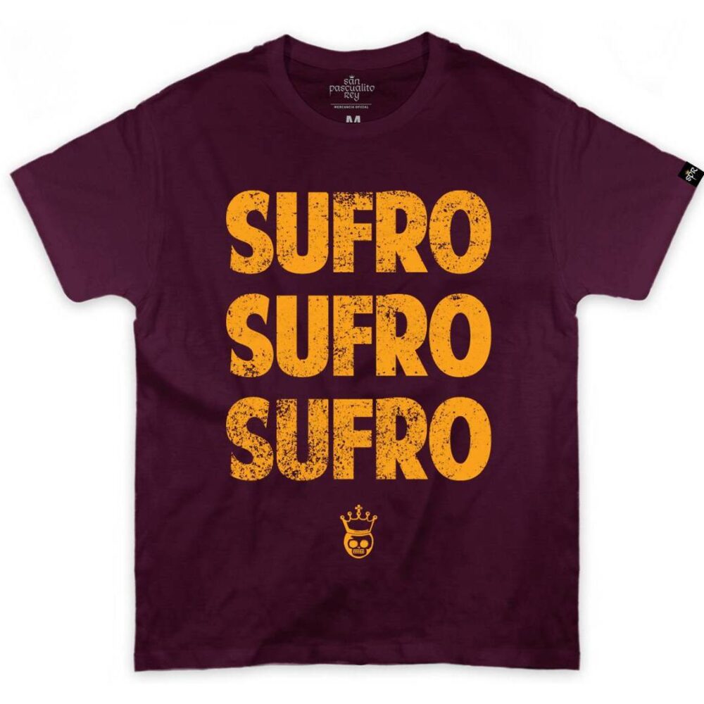 Playera Guinda – Sufro Sufro Sufro