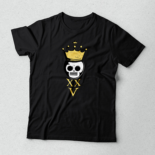Playera Negra – Calavera XXV Aniversario
