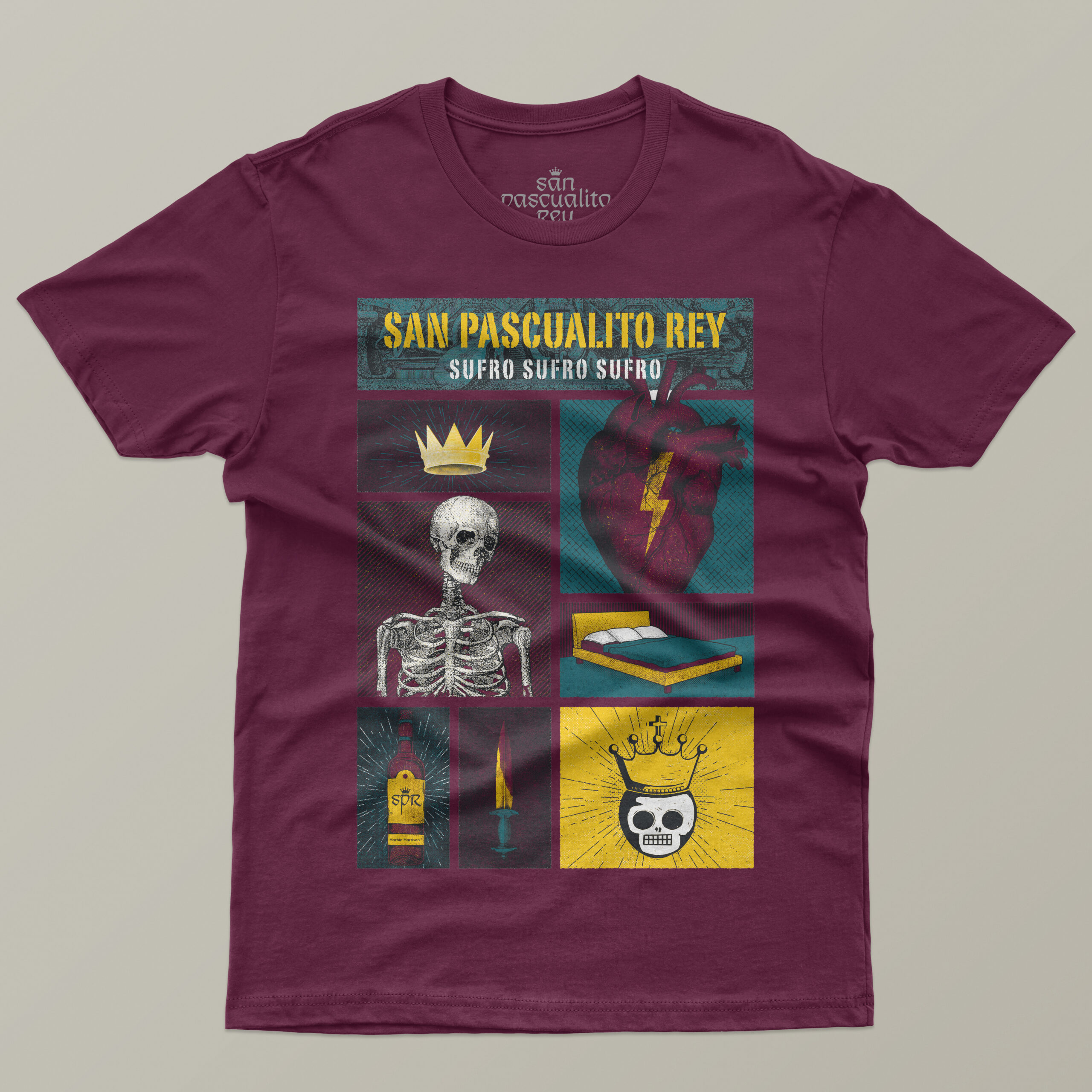 Playera Guinda Unisex – Sufro Live Streaming